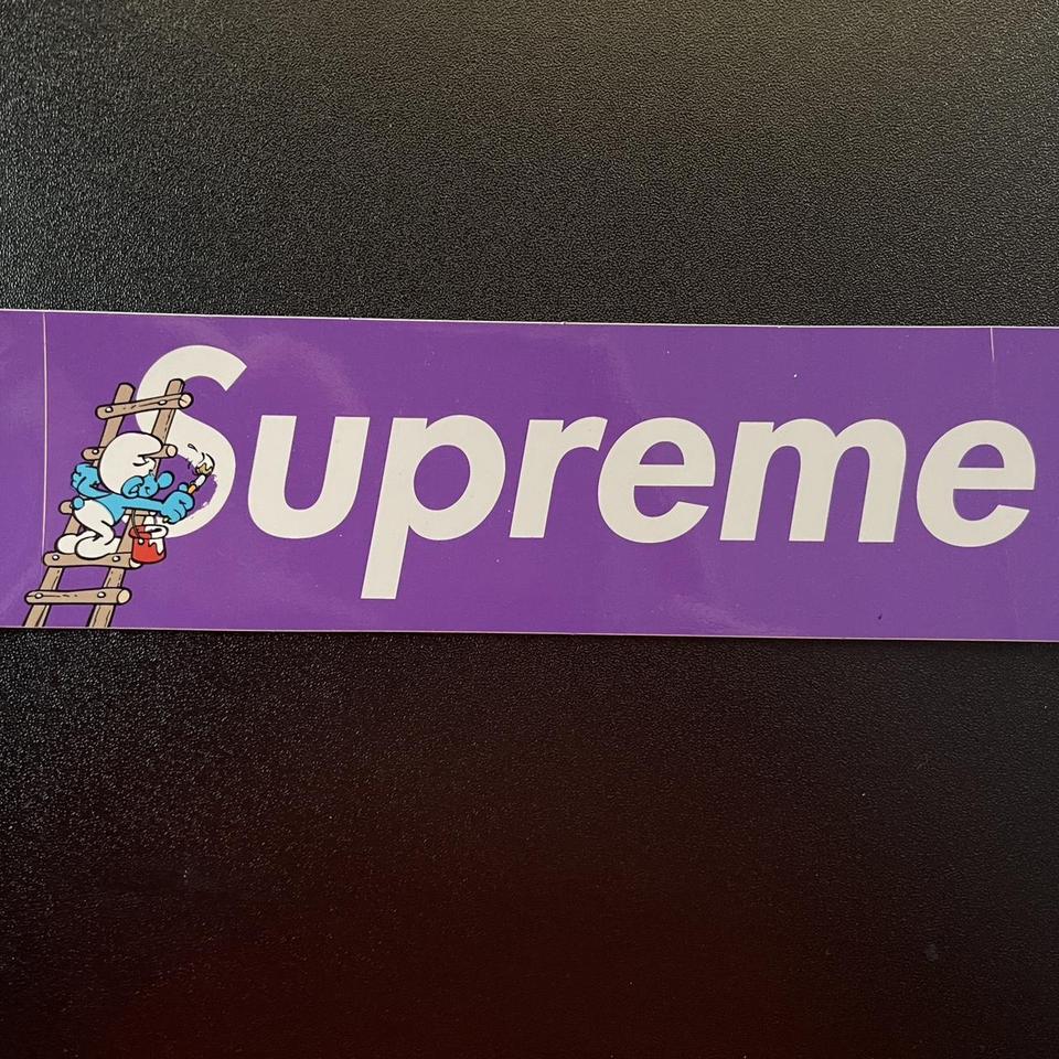 Supreme purple hot sale box logo sticker