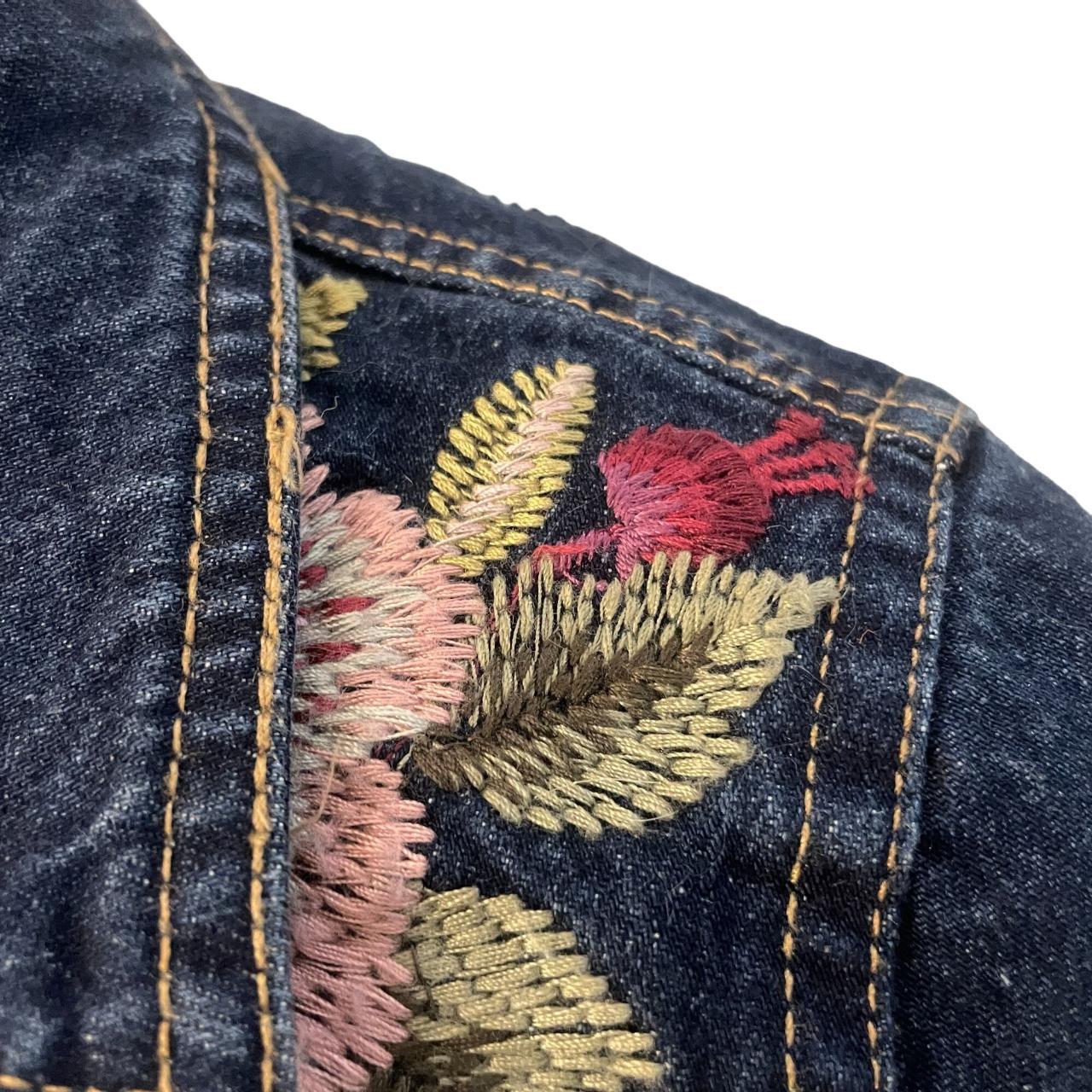 Johnny was desi discount floral embroidery denim jacket