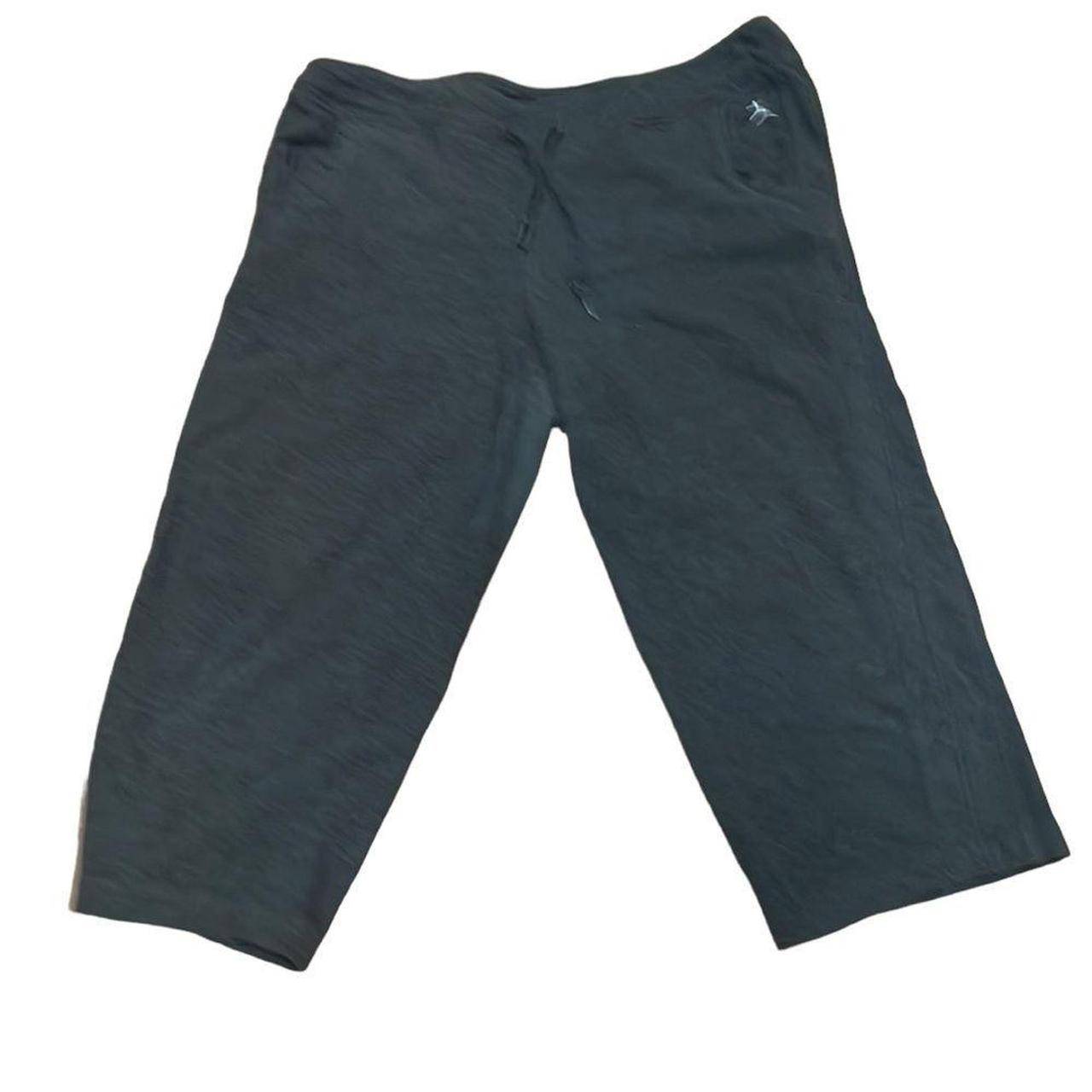 Capri Workout Yoga Pants Gray Large Side pockets - Depop