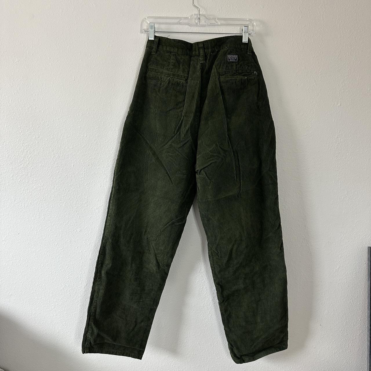 Vintage Green “Oxygen brand” Cordaroy pants.... - Depop