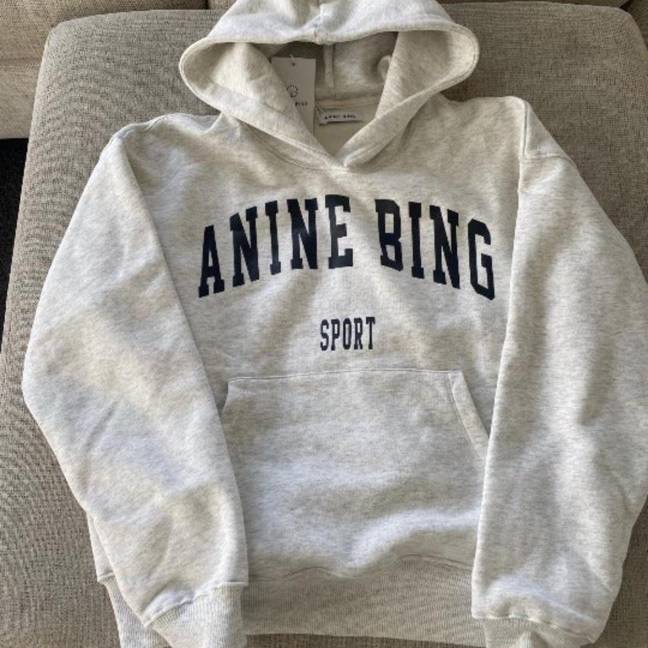 Anine Bing Sport Hoodie Grey M (8-10) - Depop