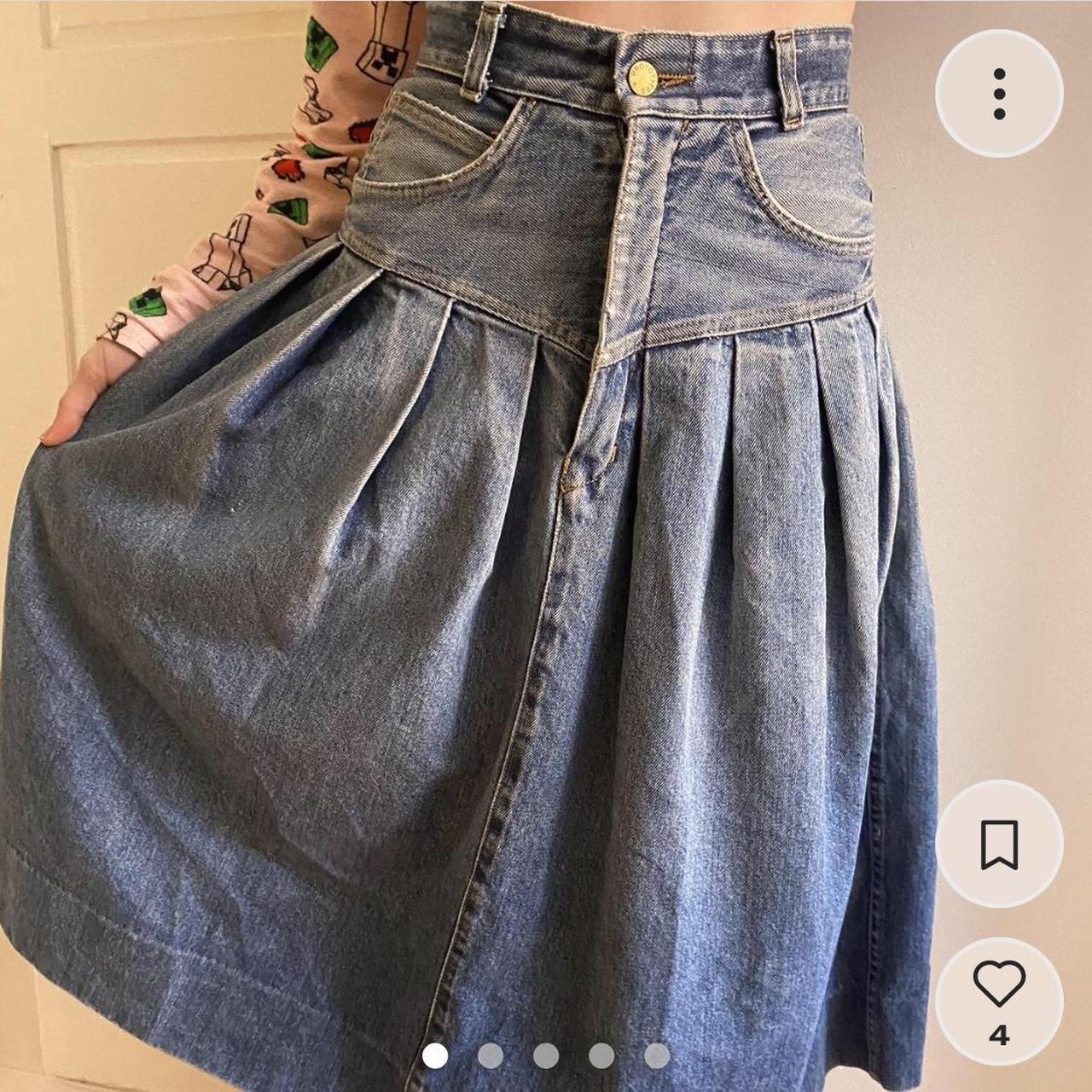 Prototypes Denim Pleated Maxi Skirt Sooo Awesome Depop