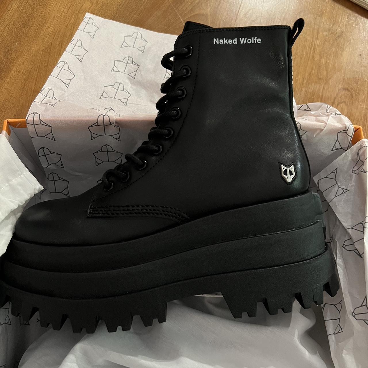 Naked Wolfe Sloane Black Leather Boots. Brand new, | Depop