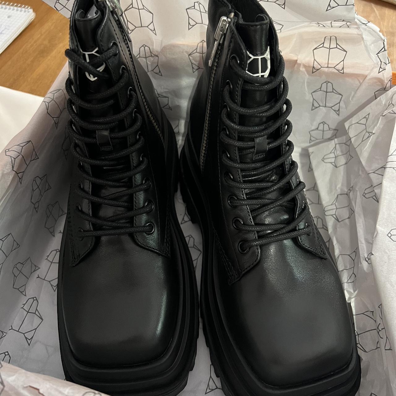 関税送料込【Naked Wolfe】Sloane Black Leather 厚底ブーツ 関税送料込【Naked Wolfe】Sloane Black Leather 厚底ブーツ