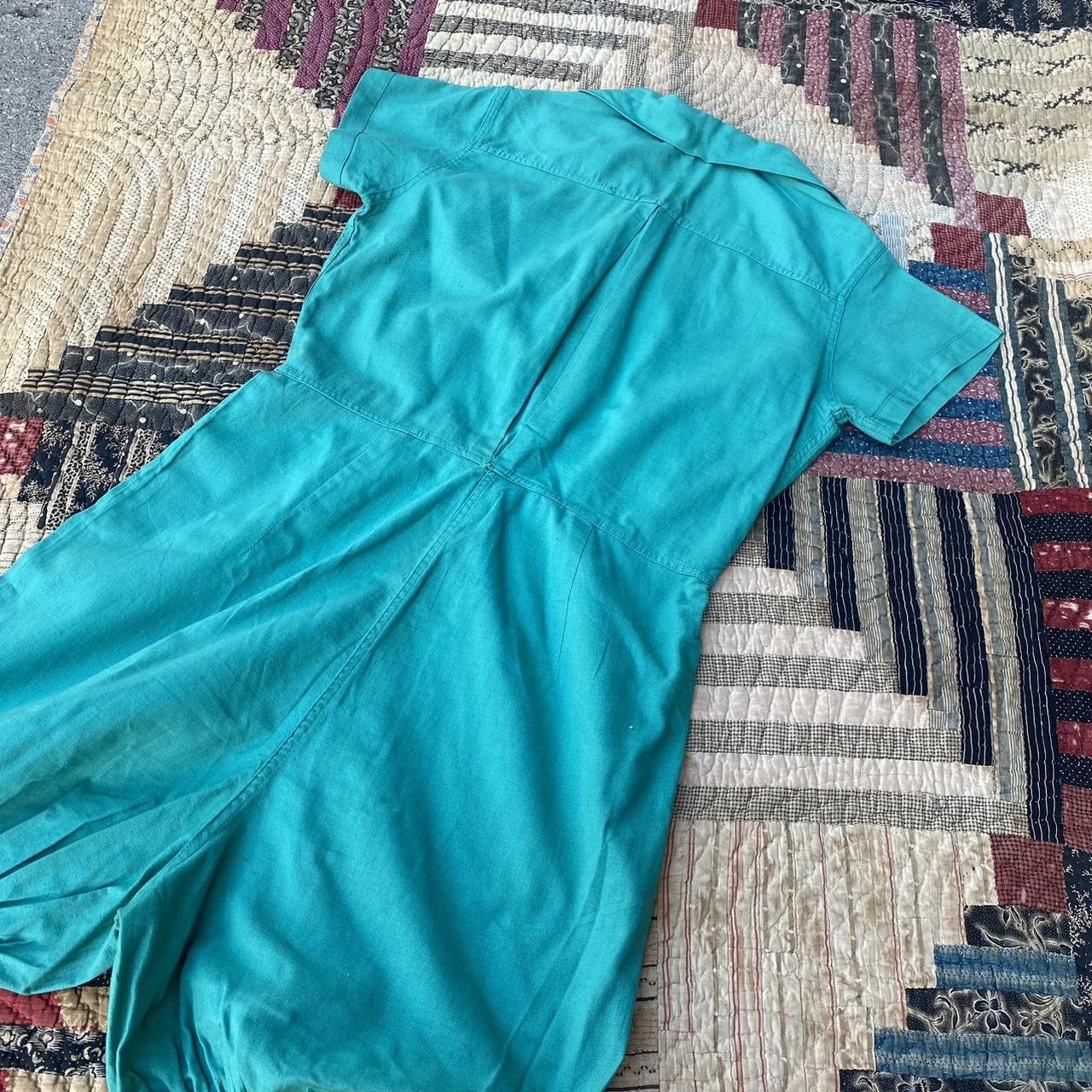 Vintage Women's Romper - Blue/Green - M – 1950s s… - image 5