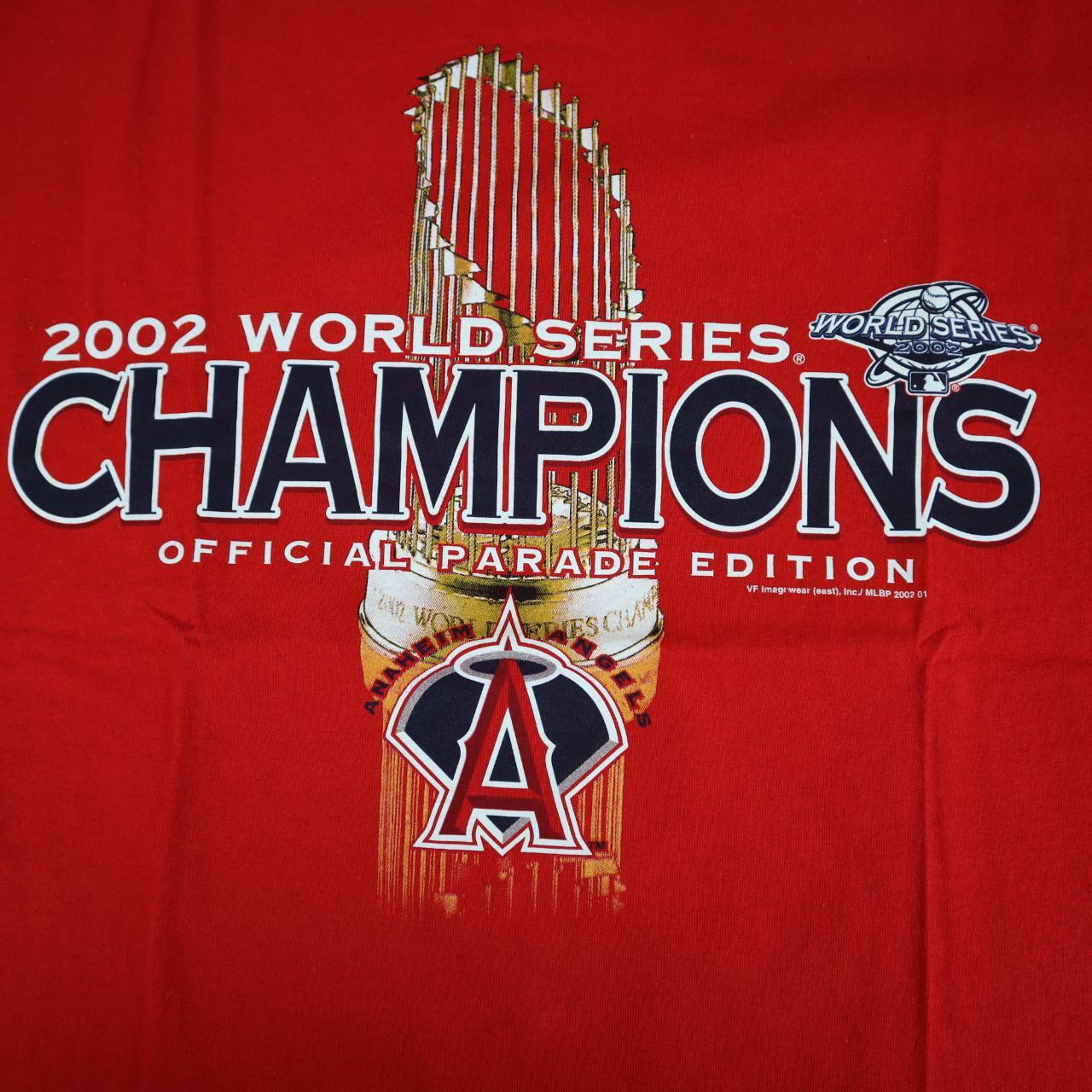 MLB Anaheim Angels 2002 World Series Champions Parade Edition T-Shirt Size  XL.