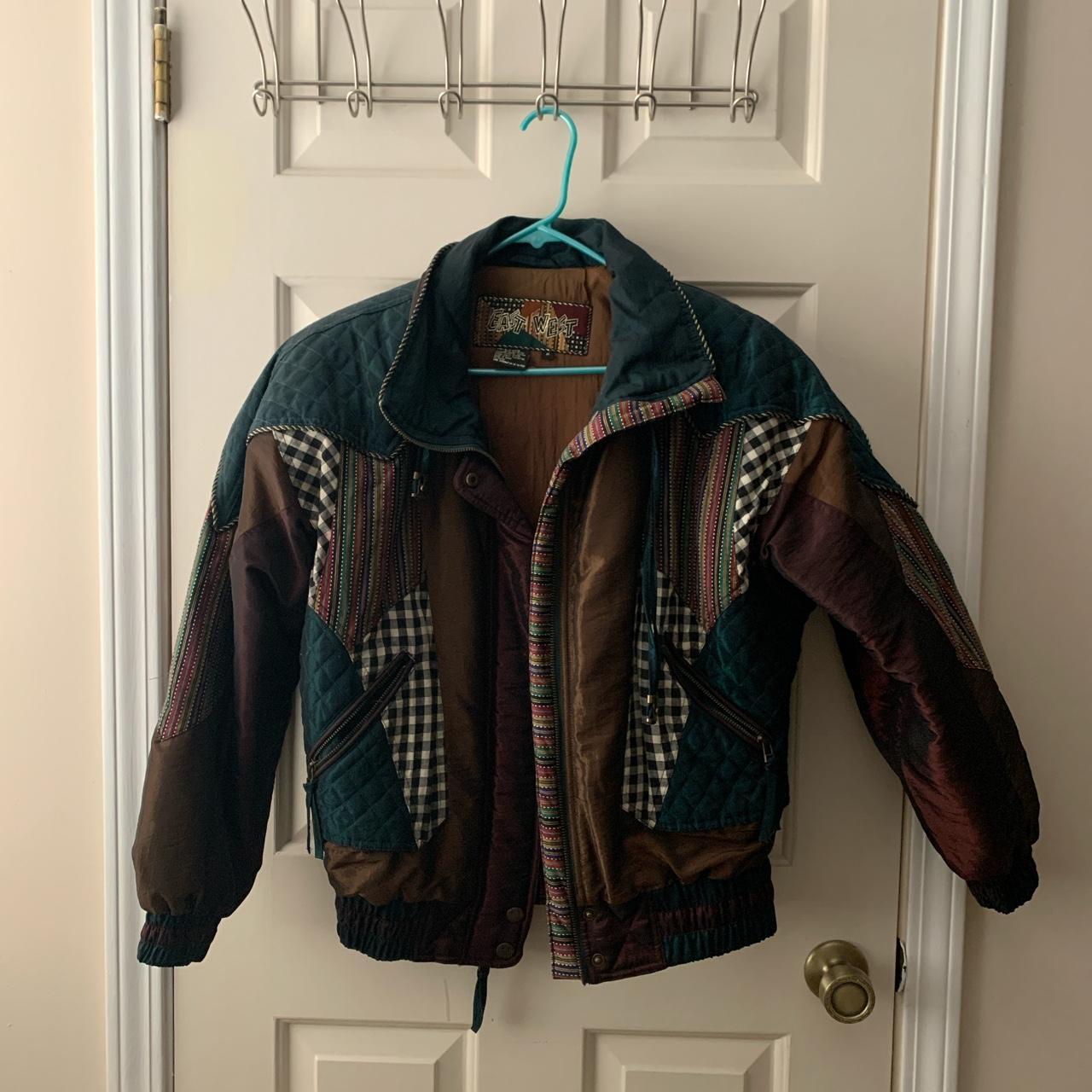 East West Men's Brown and Green Jacket