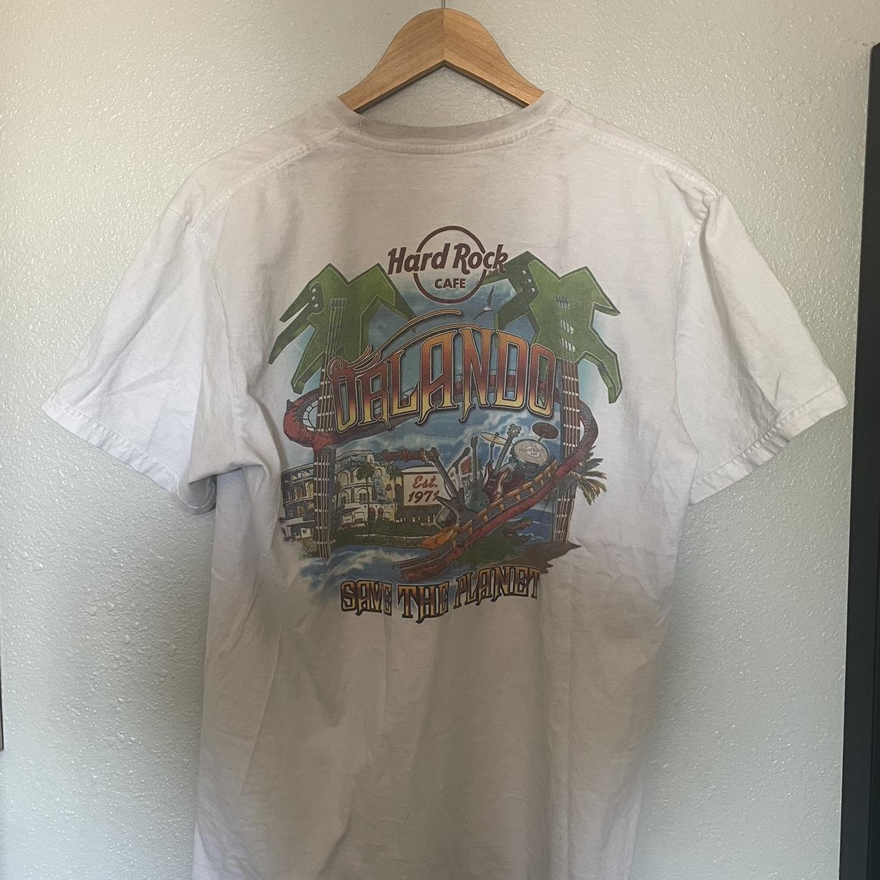 Hard Rock Cafe Men's White T-shirt | Depop