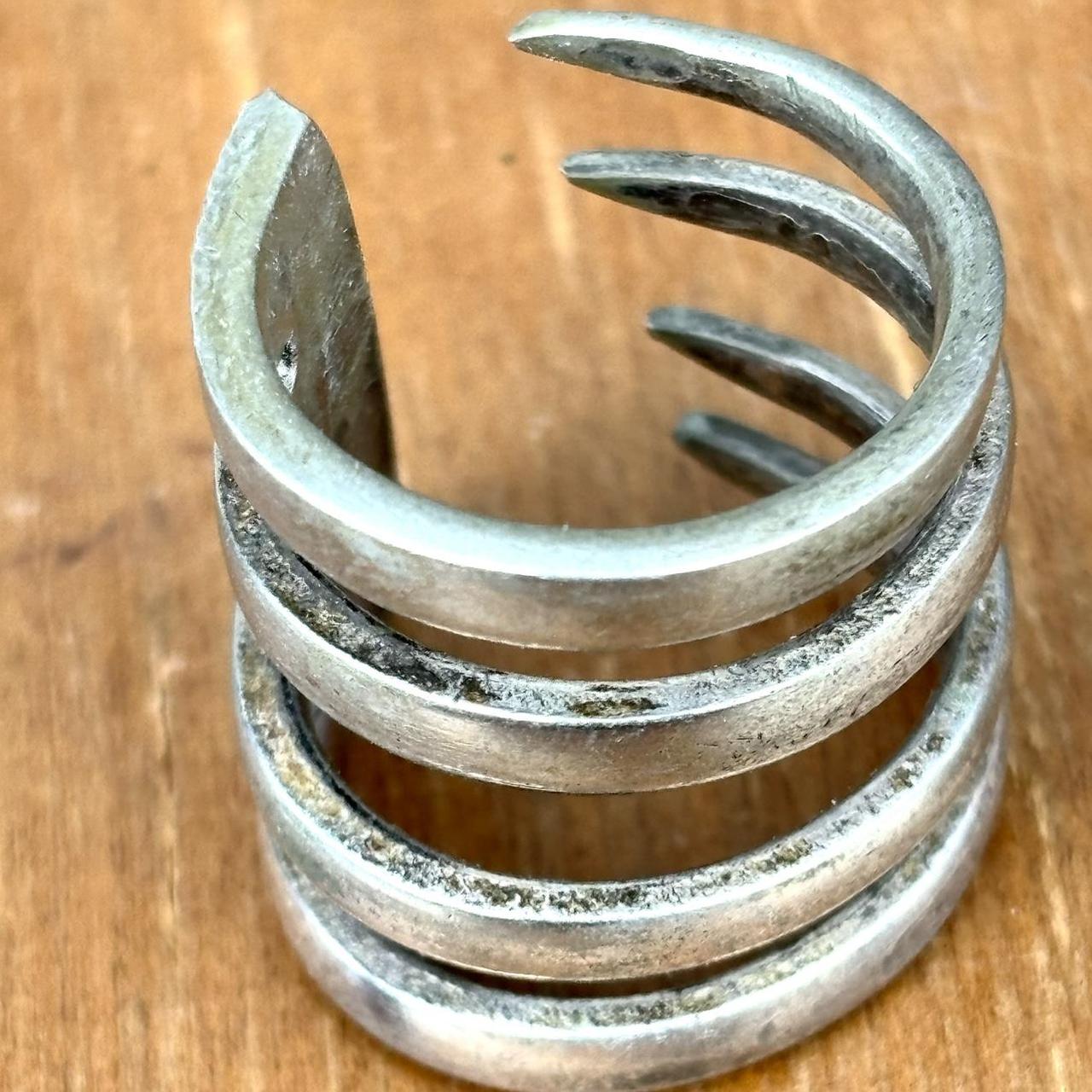 Women's Ring - Silver – Silverware fork ring Size… - image 1
