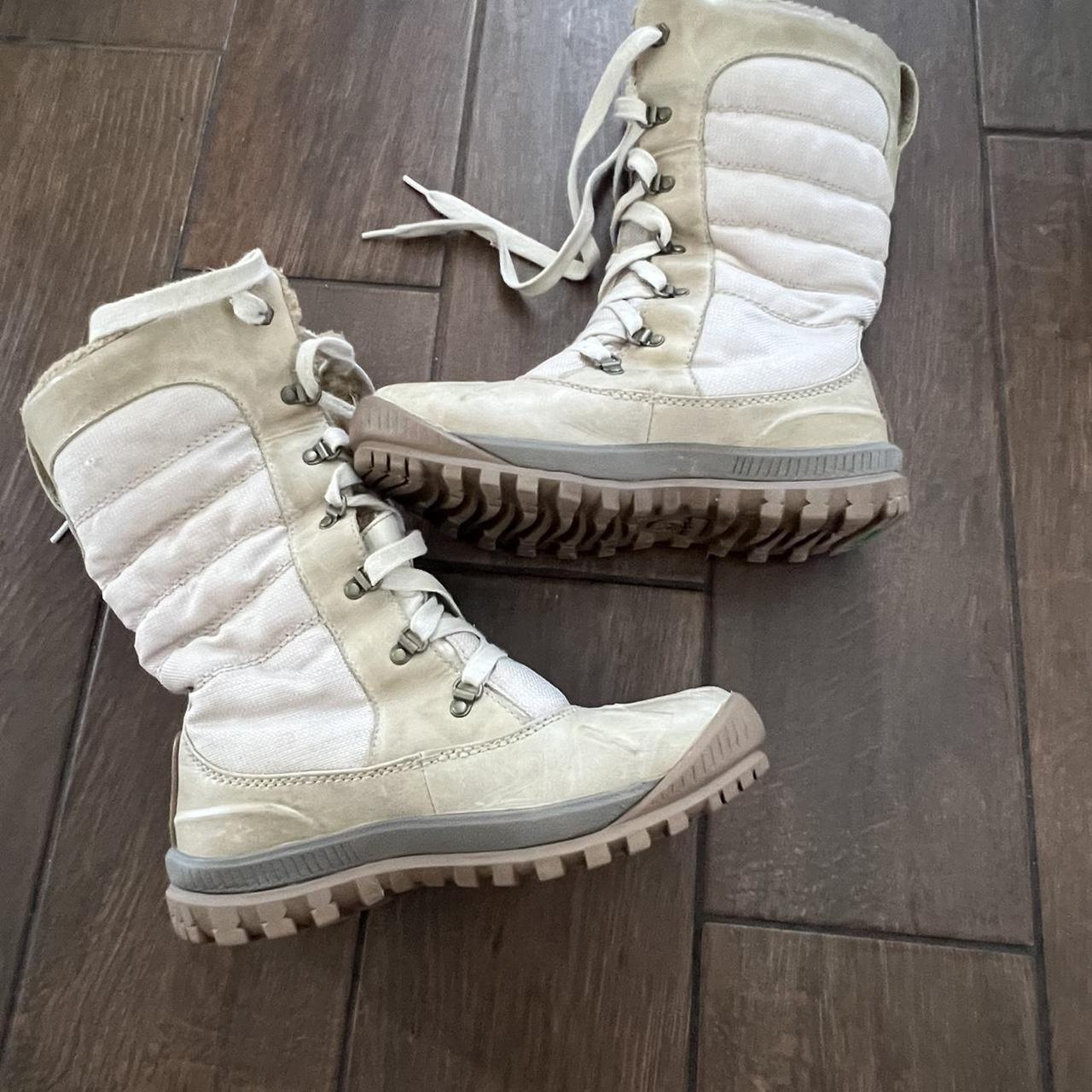 Timberland Women's Lace up Boots Cream US – Cream Colored