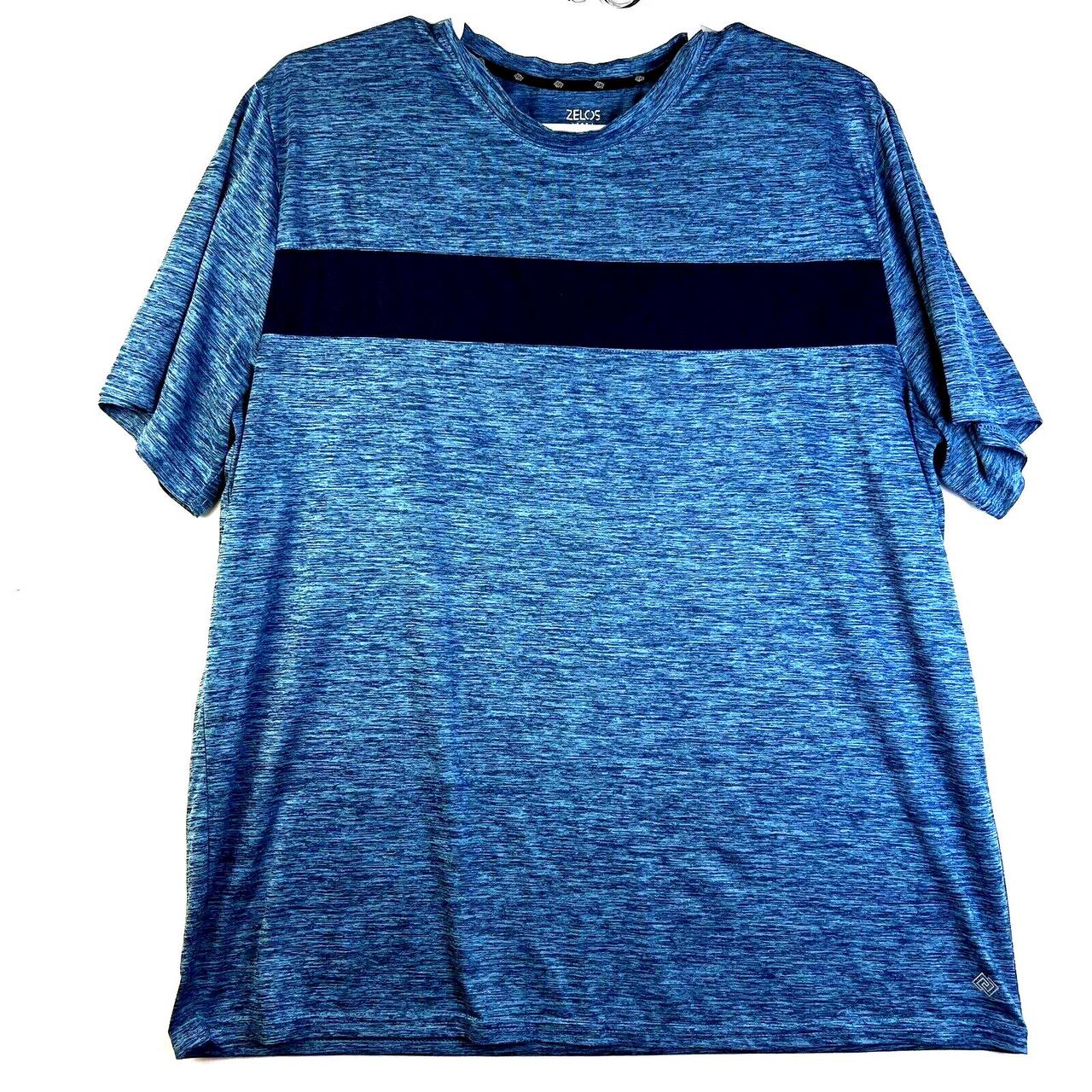 Zelos Shirt Men's 2XL Blue Black Casual Short - Depop