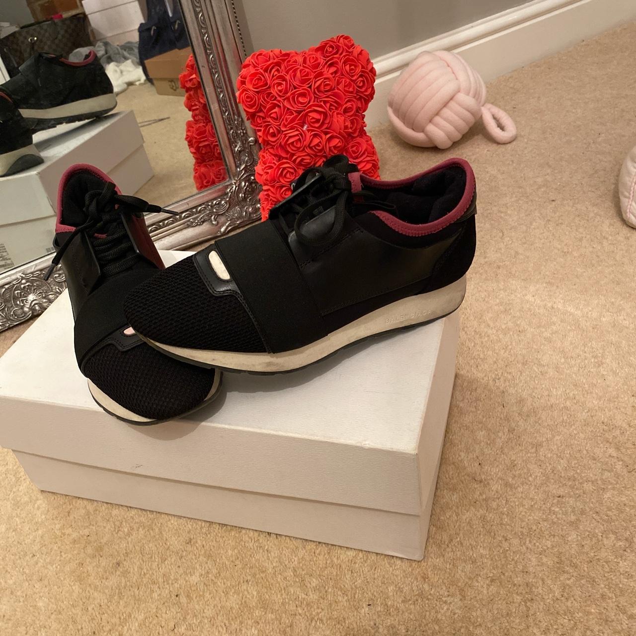 balenciaga race runners on feet