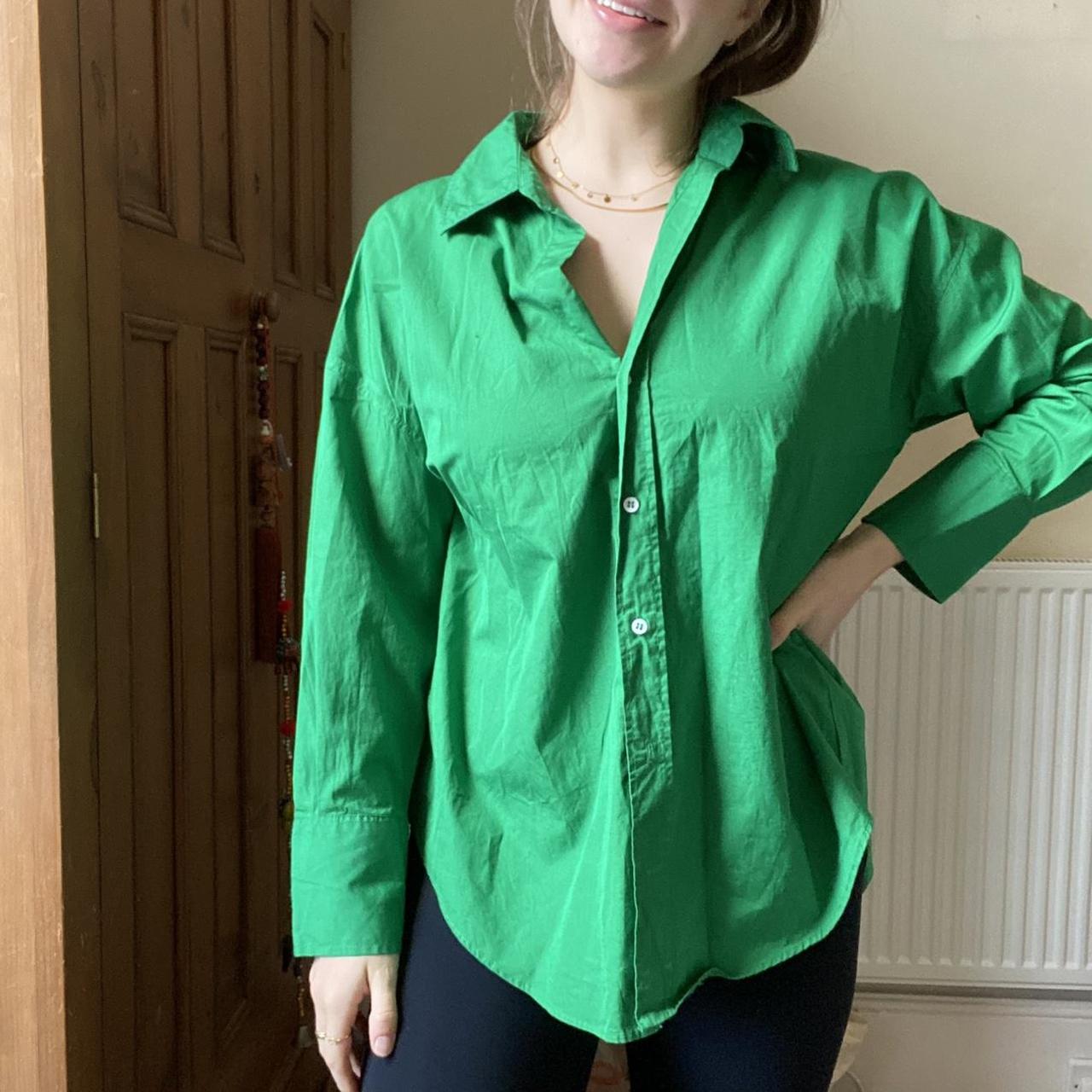 Zara Women's Green Shirt Depop