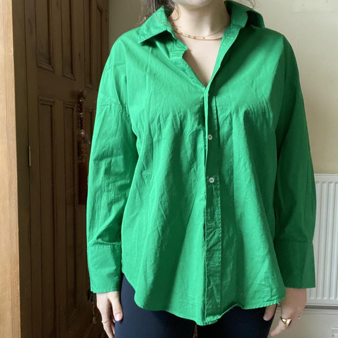 Zara Women's Green Shirt Depop