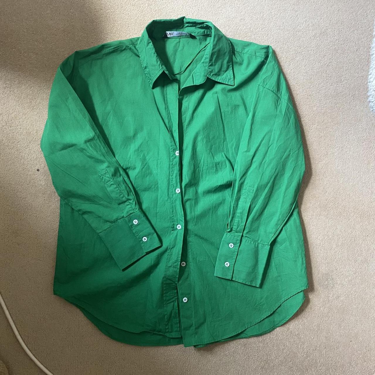 Zara Women's Green Shirt Depop