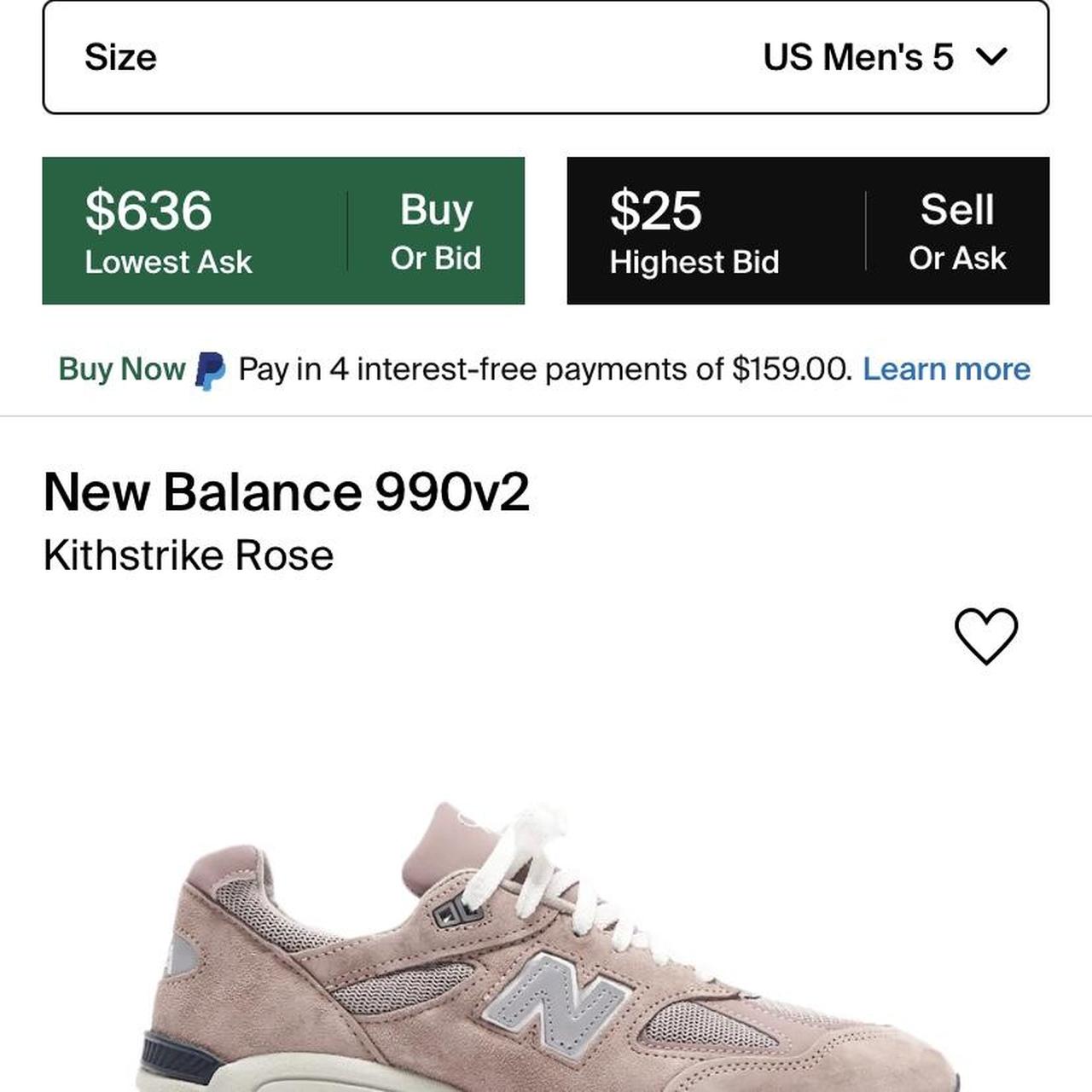 2020 KITH x New Balance 990v2 Made in USA 'Dusty...