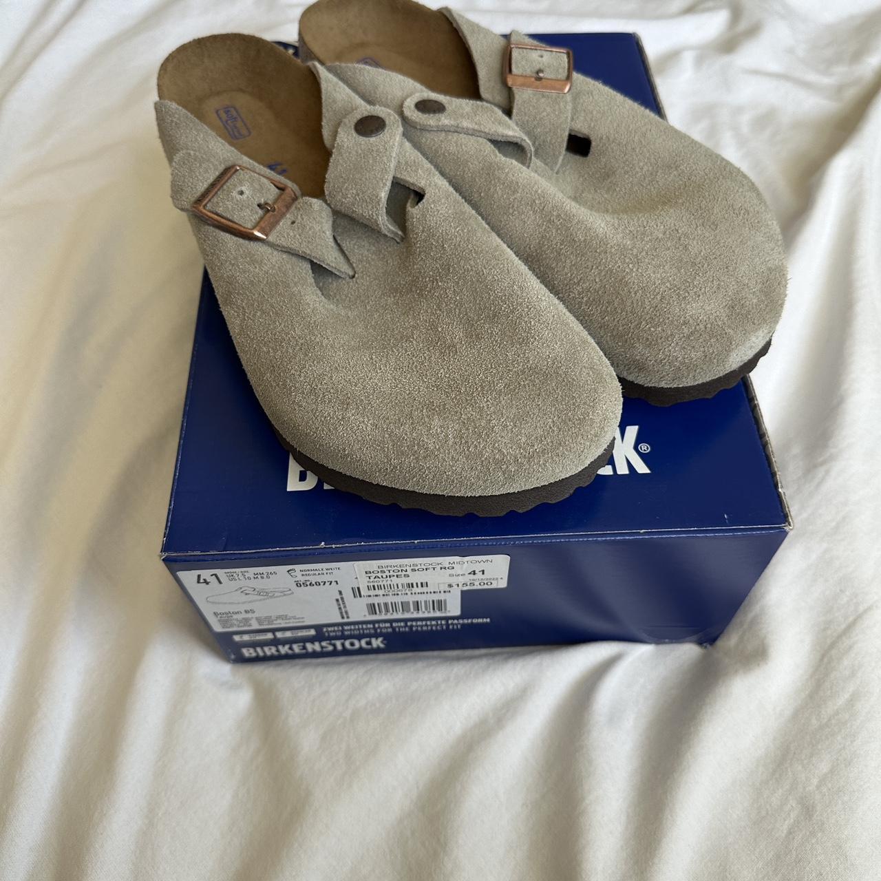 birkenstock boston clog taupe