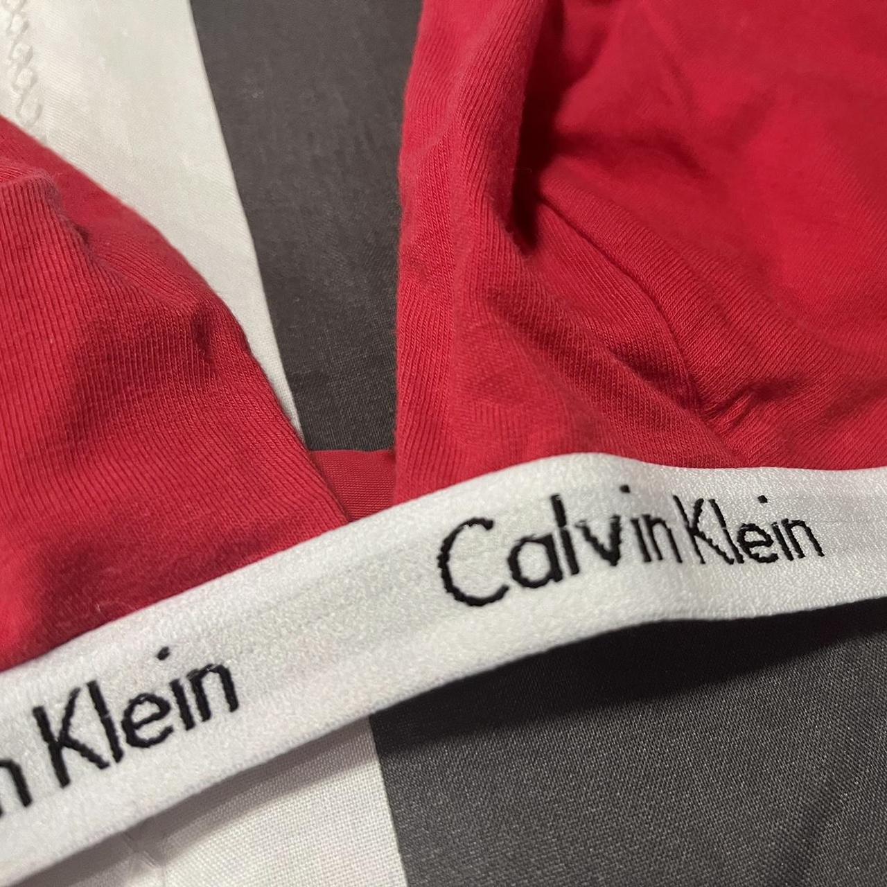 red Calvin Klein bra 🌹 super soft and comfy (just... - Depop