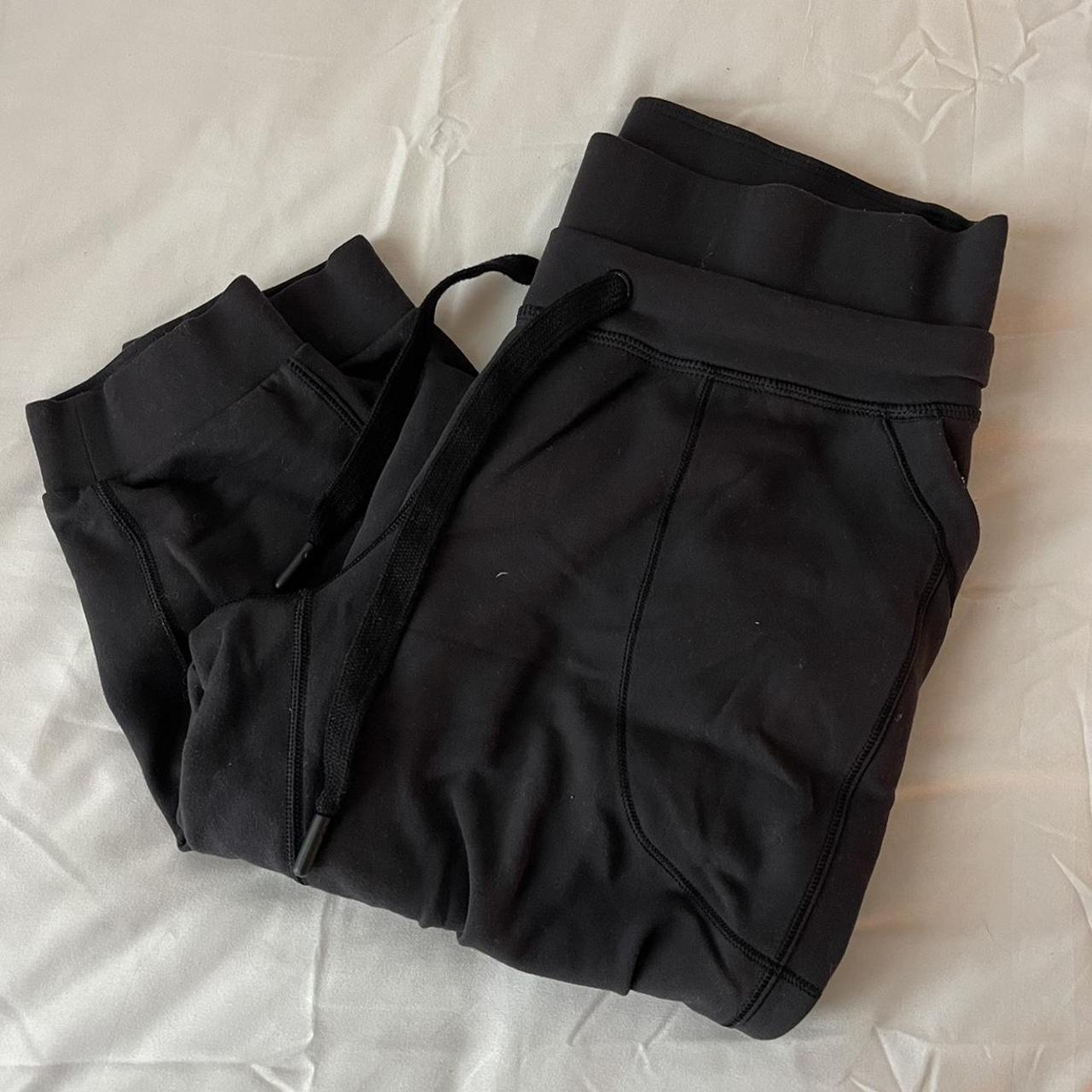 Lululemon Size 4 Black joggers Adjustable waistband - Depop