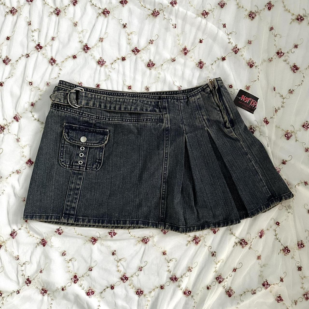 grunge y2k micro mini skirt amazing vintage... - Depop