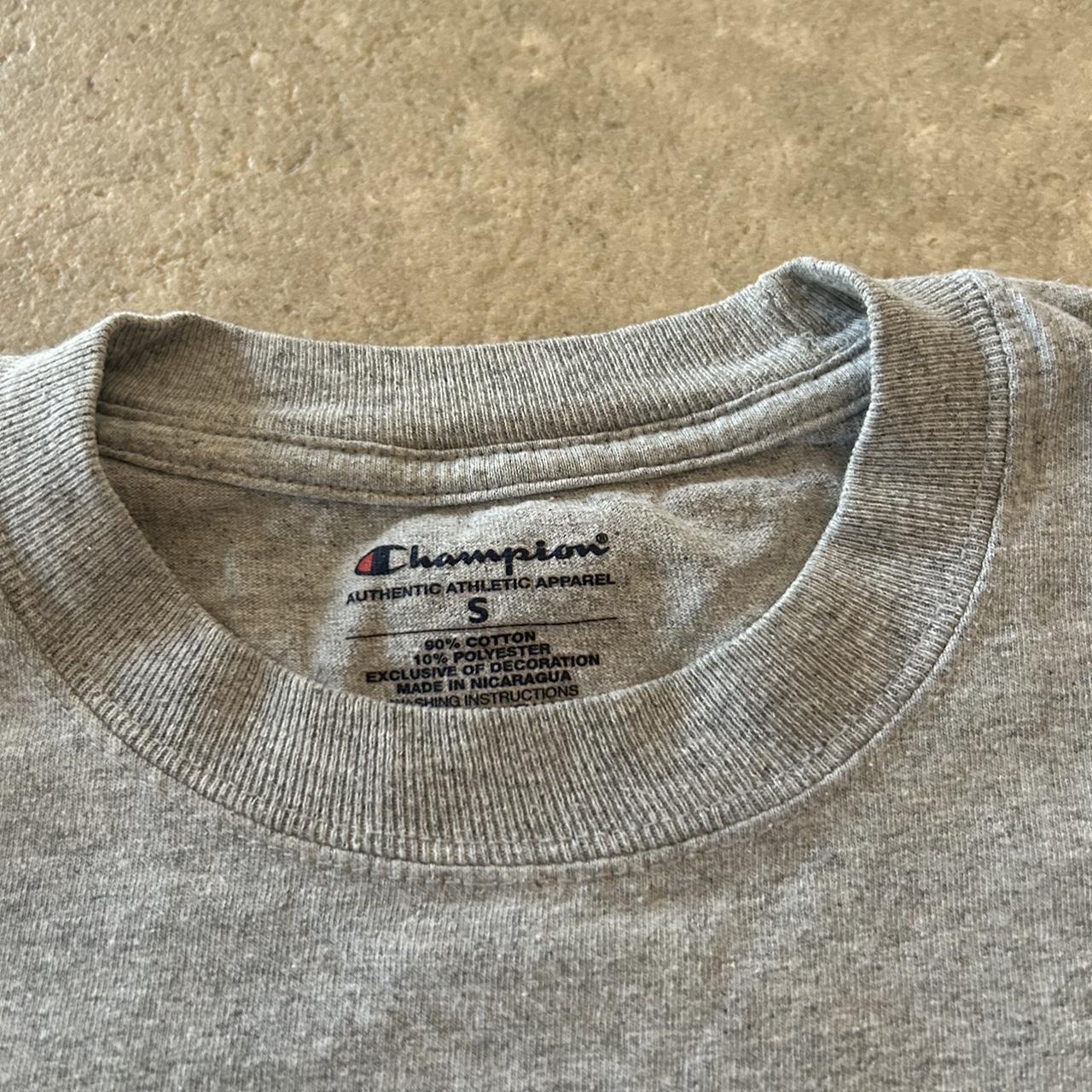 Champion Women's Silver and Green T-shirt (2)