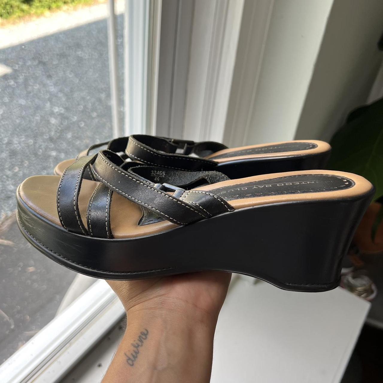 strappy black platforms