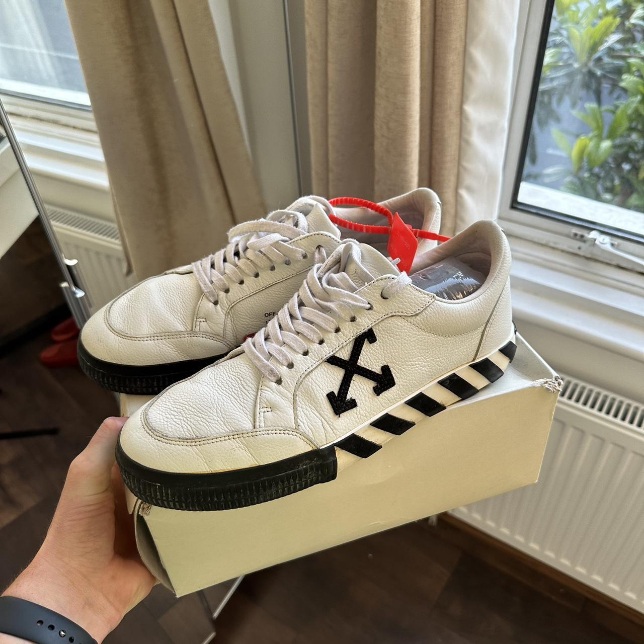 Off White Vulcanised Mens Trainers White full