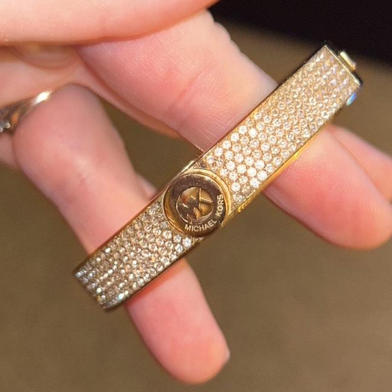 Michael kors gold and diamond bracelet on sale