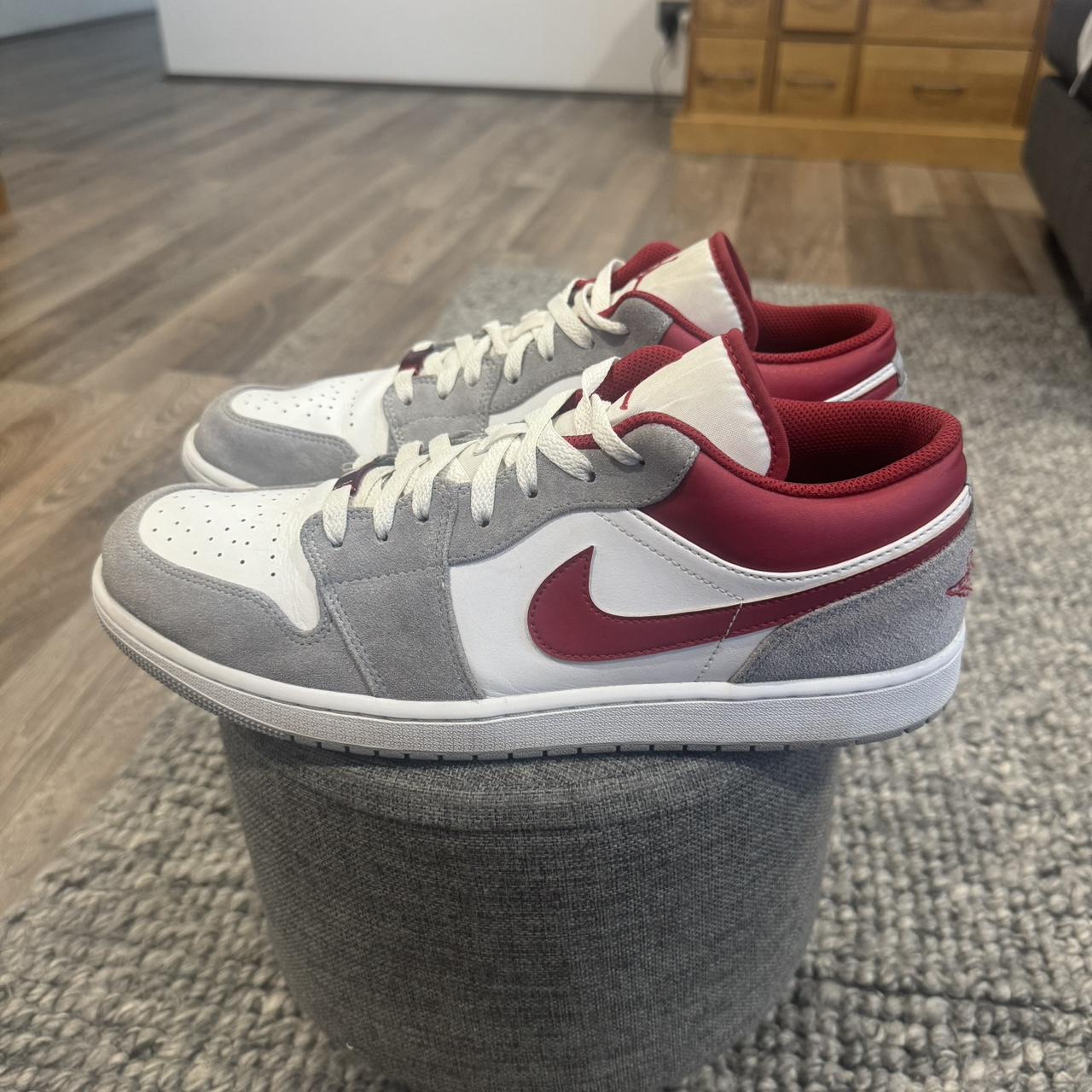 Jordan 1 Low SE Smoke Grey Gym Red Mens IK 12 US 13... - Depop