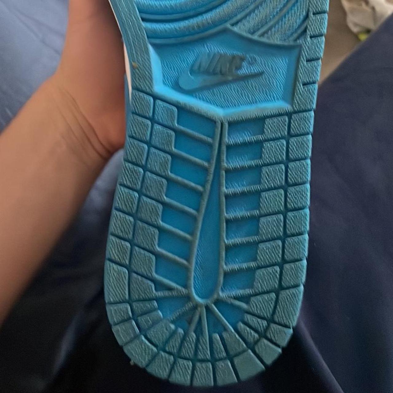 nike sb air jordan 1 lows blue and white worn once Depop