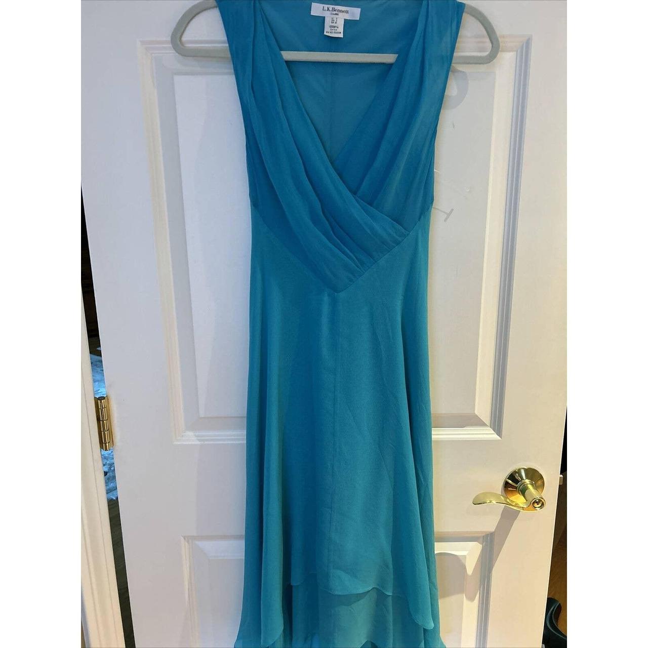 LK Bennett silk dress sz 2 US layered chiffon silk... - Depop