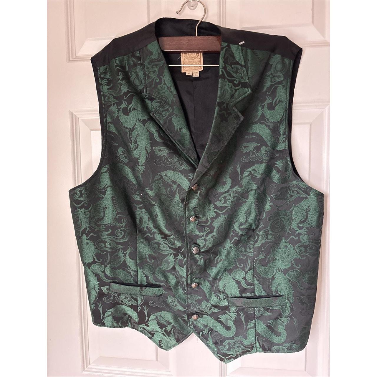 Source Unknown Men's Vest - Green/Black - XL – Th… - image 1