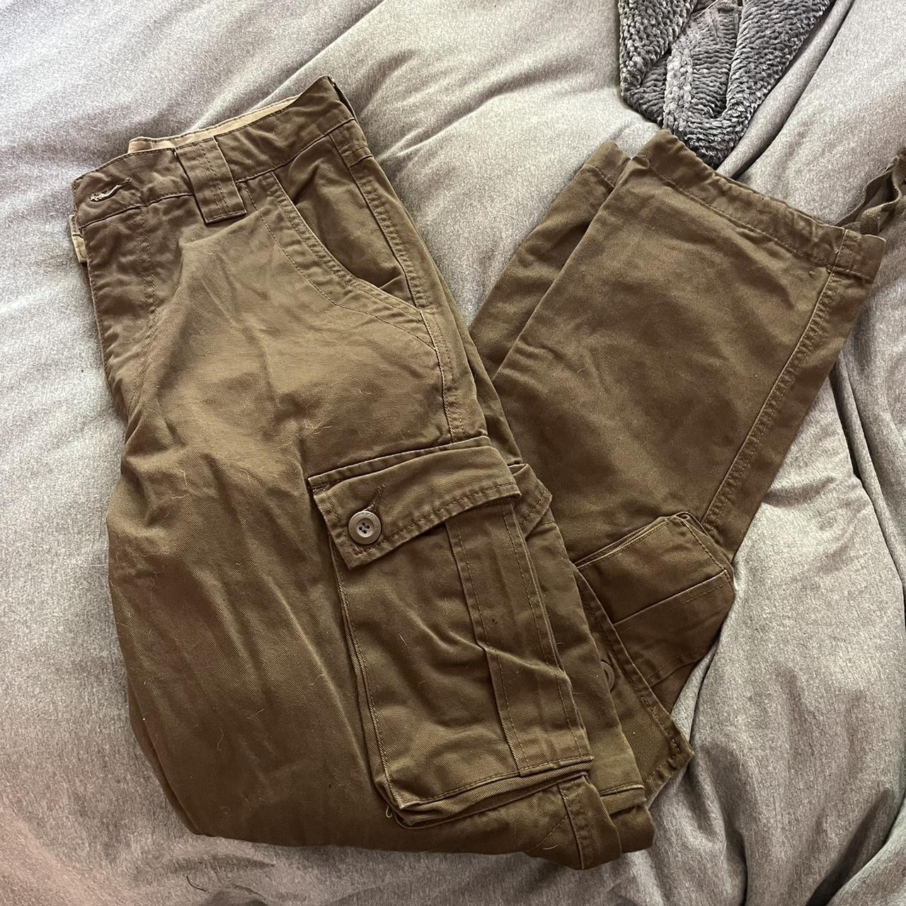 brown cargo pants never worn before (message for... - Depop