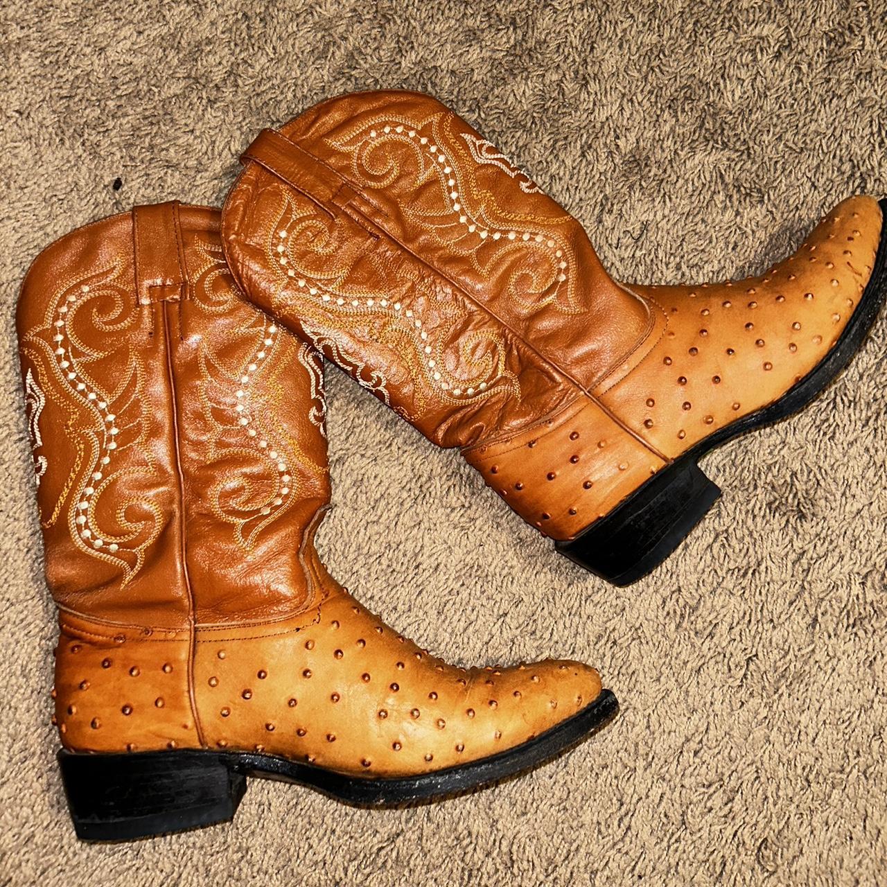 Genuine leather cowboy boots size 7 1/2 Hardly... Depop