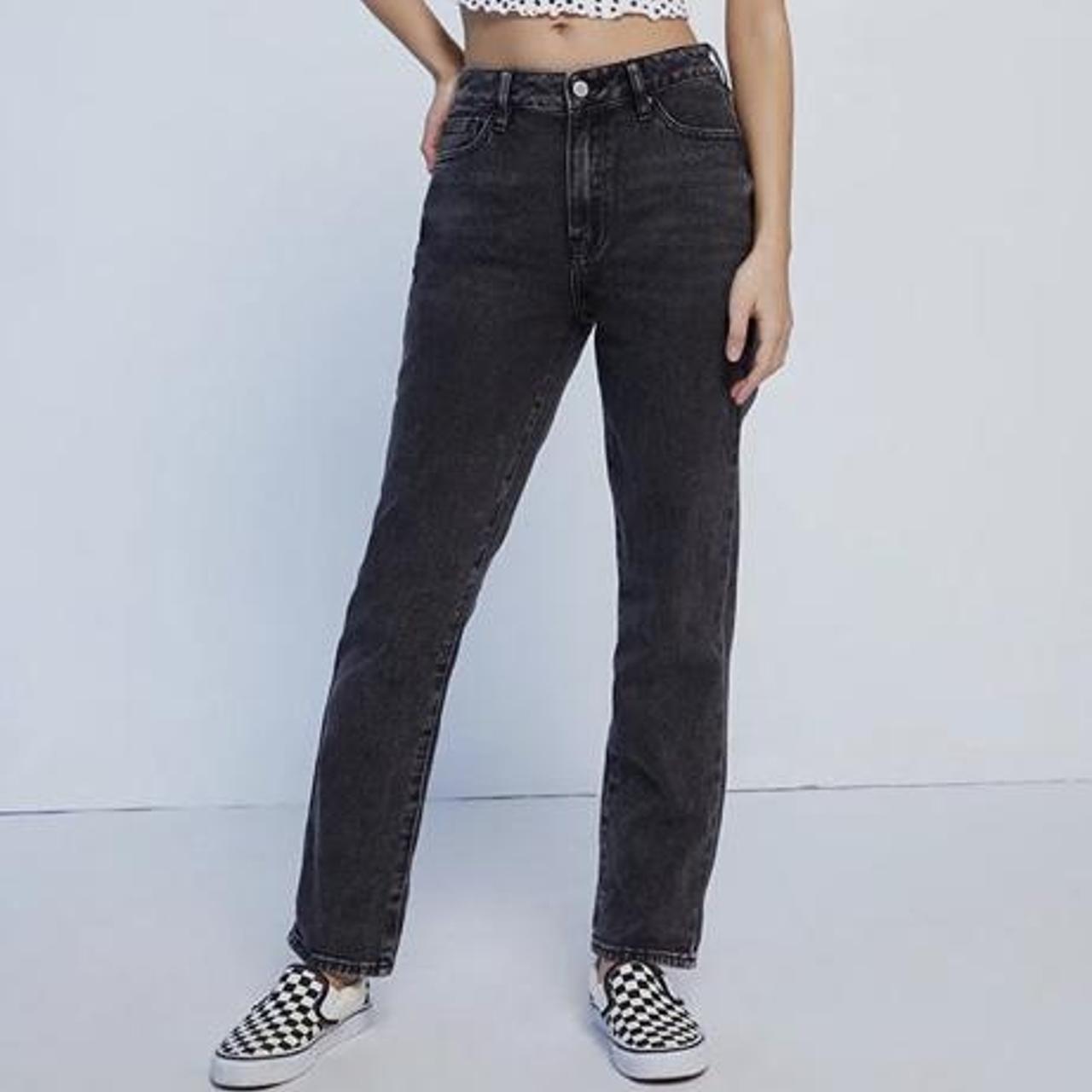 Pacsun black mom jeans, size 25. Sadly outgrew these... - Depop