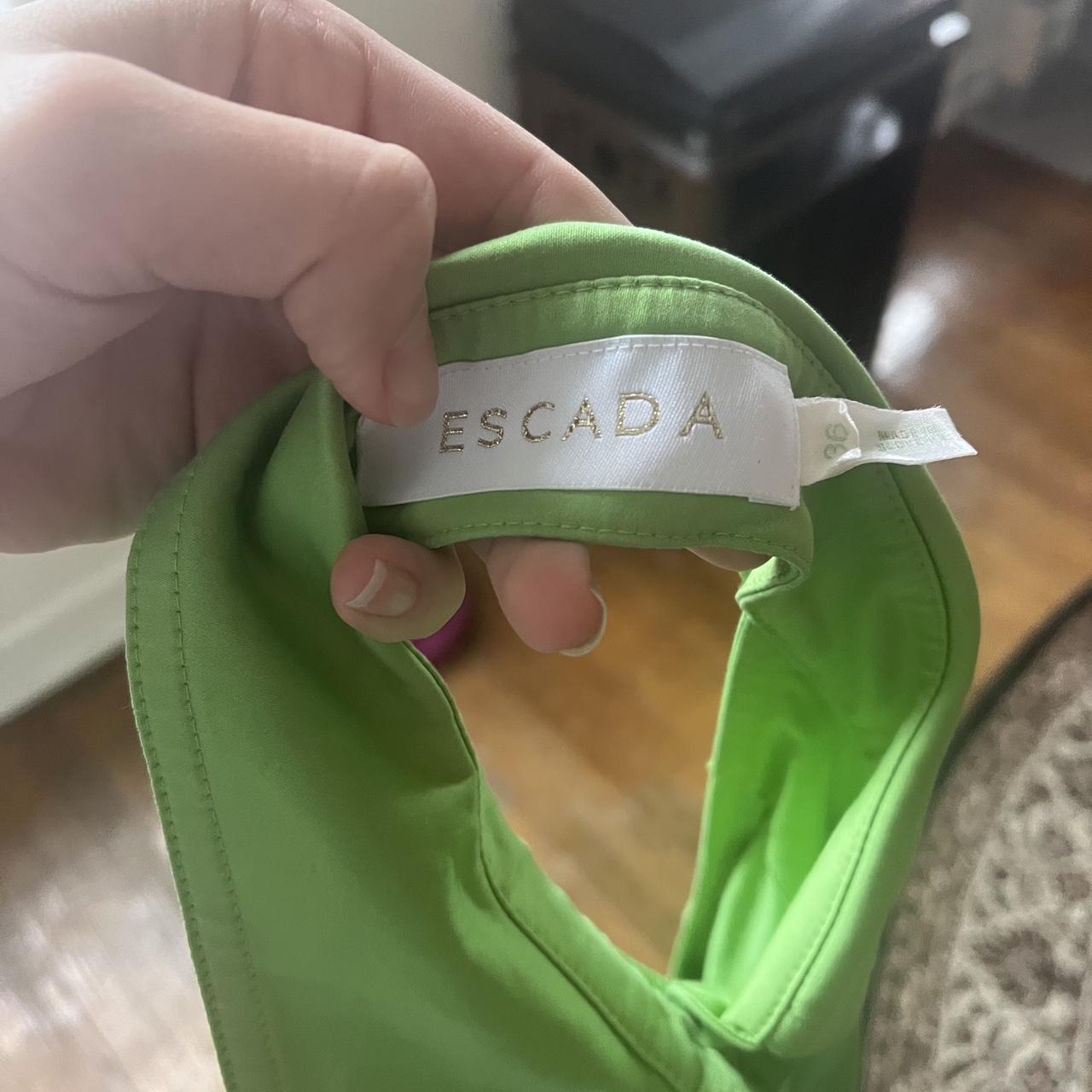 Escada green halter dress Bought from ebay but it... - Depop