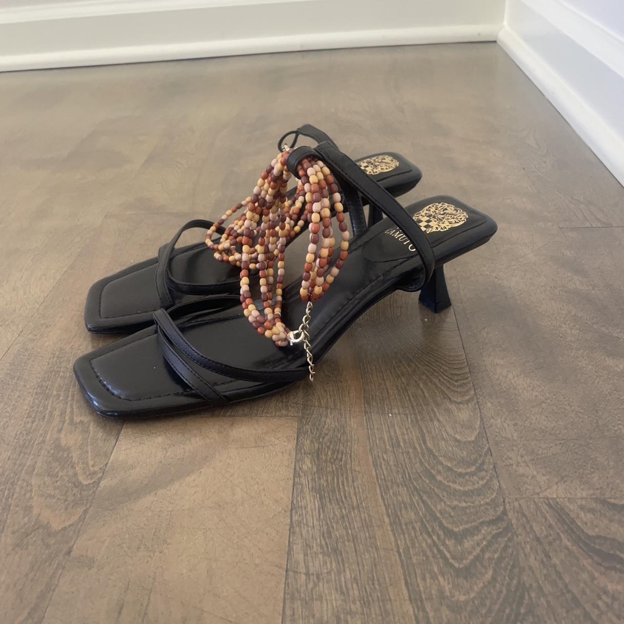 Vince Camuto kitten heels with beaded anklet Depop