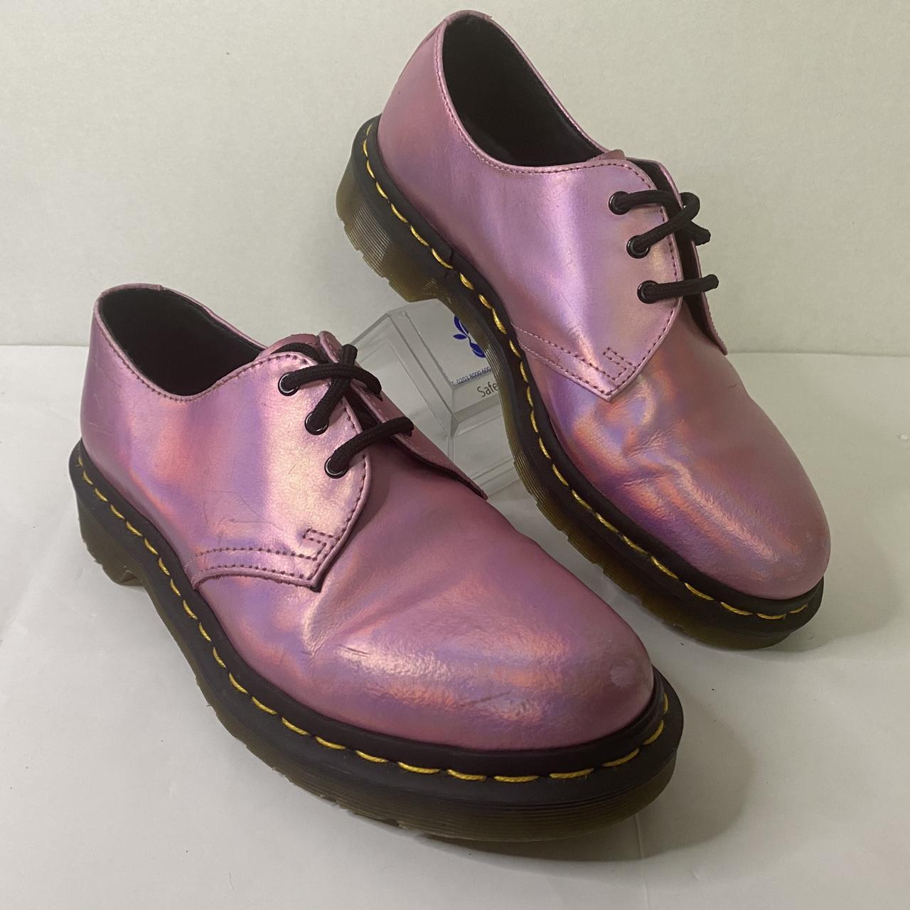 Docs Dr Martens 1461 RS Iced Metallic Mallow Pink. Depop