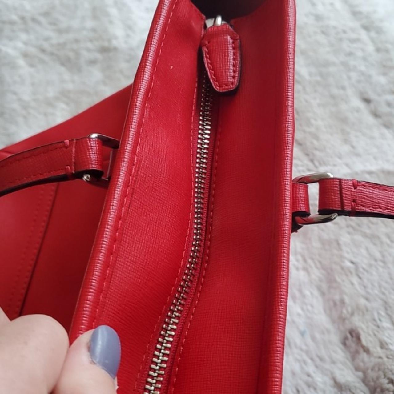 Coach City Saffiano Medium Sized Red Leather Tote - Depop