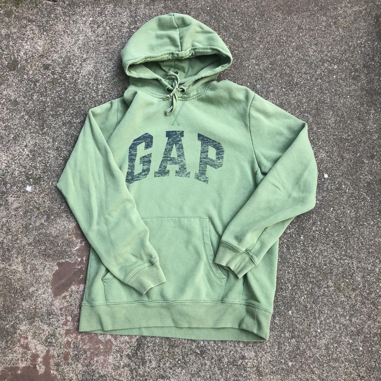 Gap Men's Green and Black Hoodie | Depop