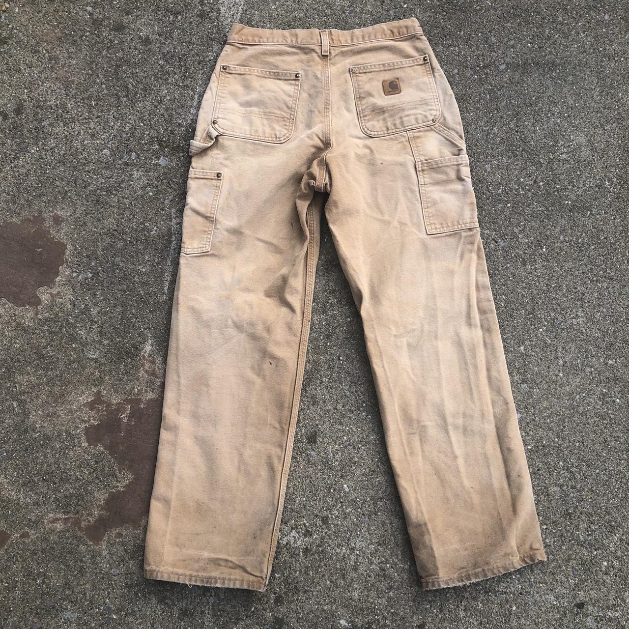 Vintage Carhartt Double Knee Pants 30x32 Faded... - Depop