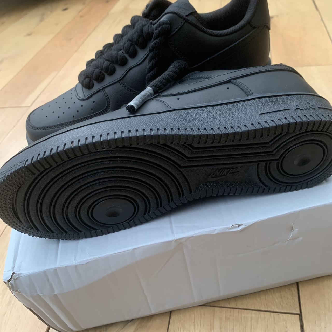 Nike rope air force 1 black Comes with free extra... - Depop