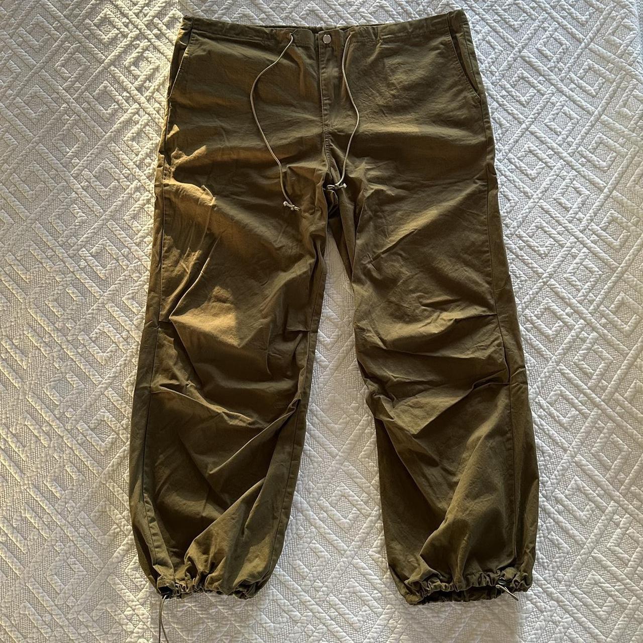 Parachute Pants In a Military Green Colour!! In... - Depop