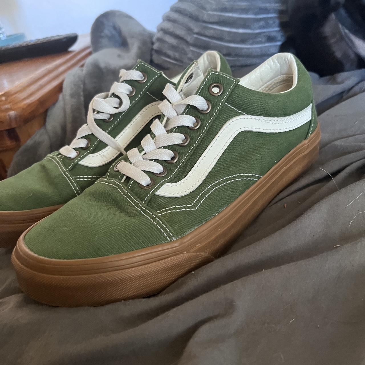 Vans Men's Green Trainers | Depop