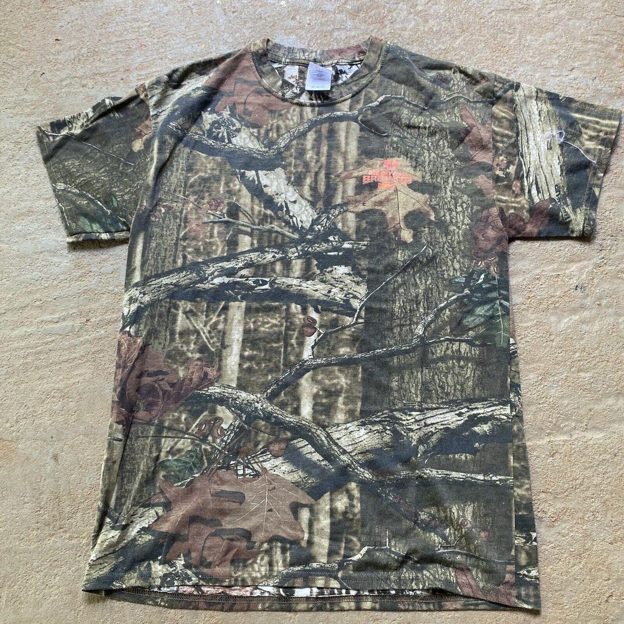 Mossy Oak Shirt Sleeve Camo T Shirt Mens Medium - Depop