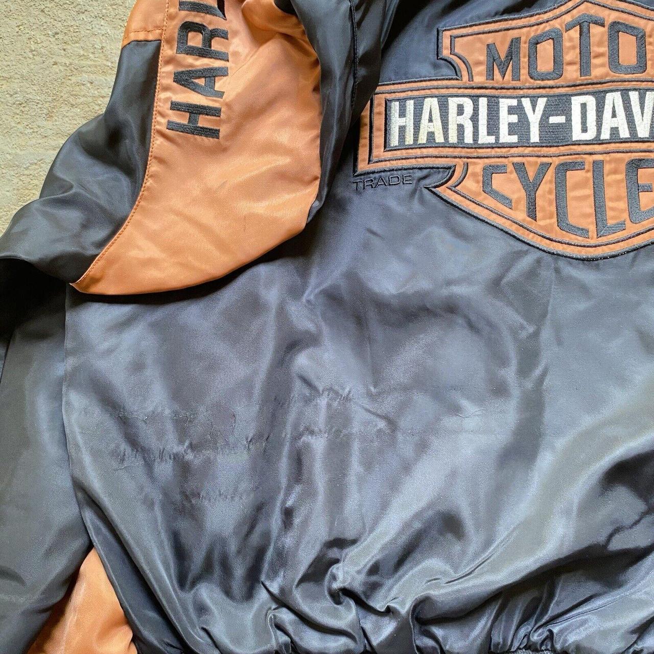 Black and orange harley jacket best sale