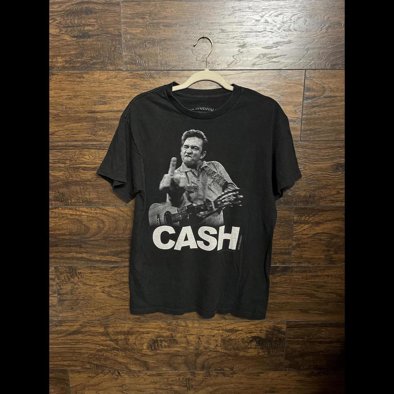 Johnny Cash Middle Finger T-shirt Jim Marshall Depop