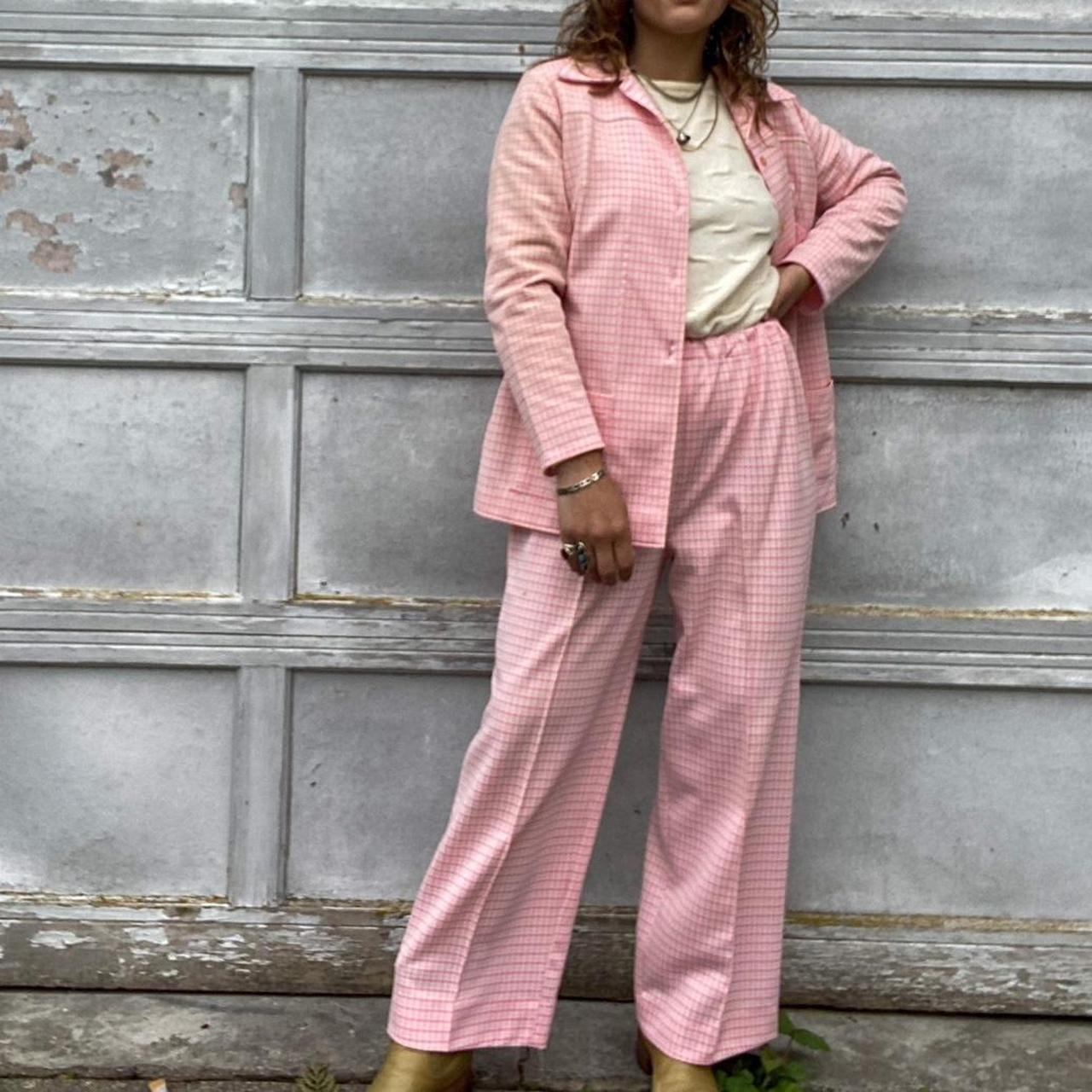 American Vintage Women's Pink and Yellow Suit