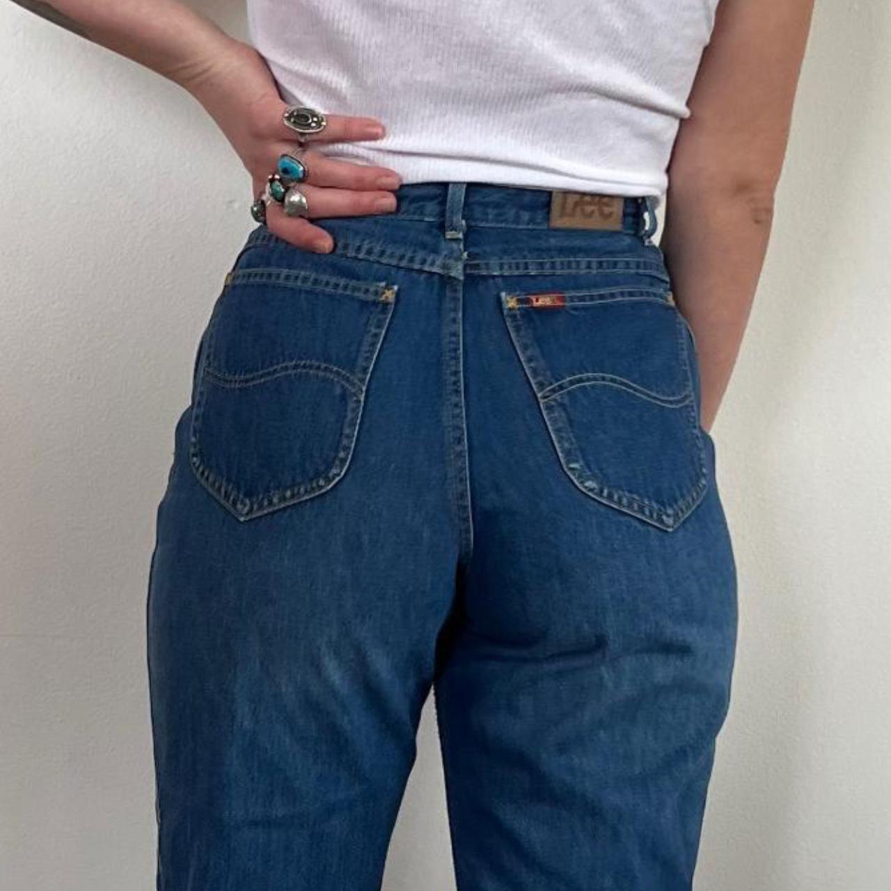 Vintage high waisted Lee jeans. USA... - Depop