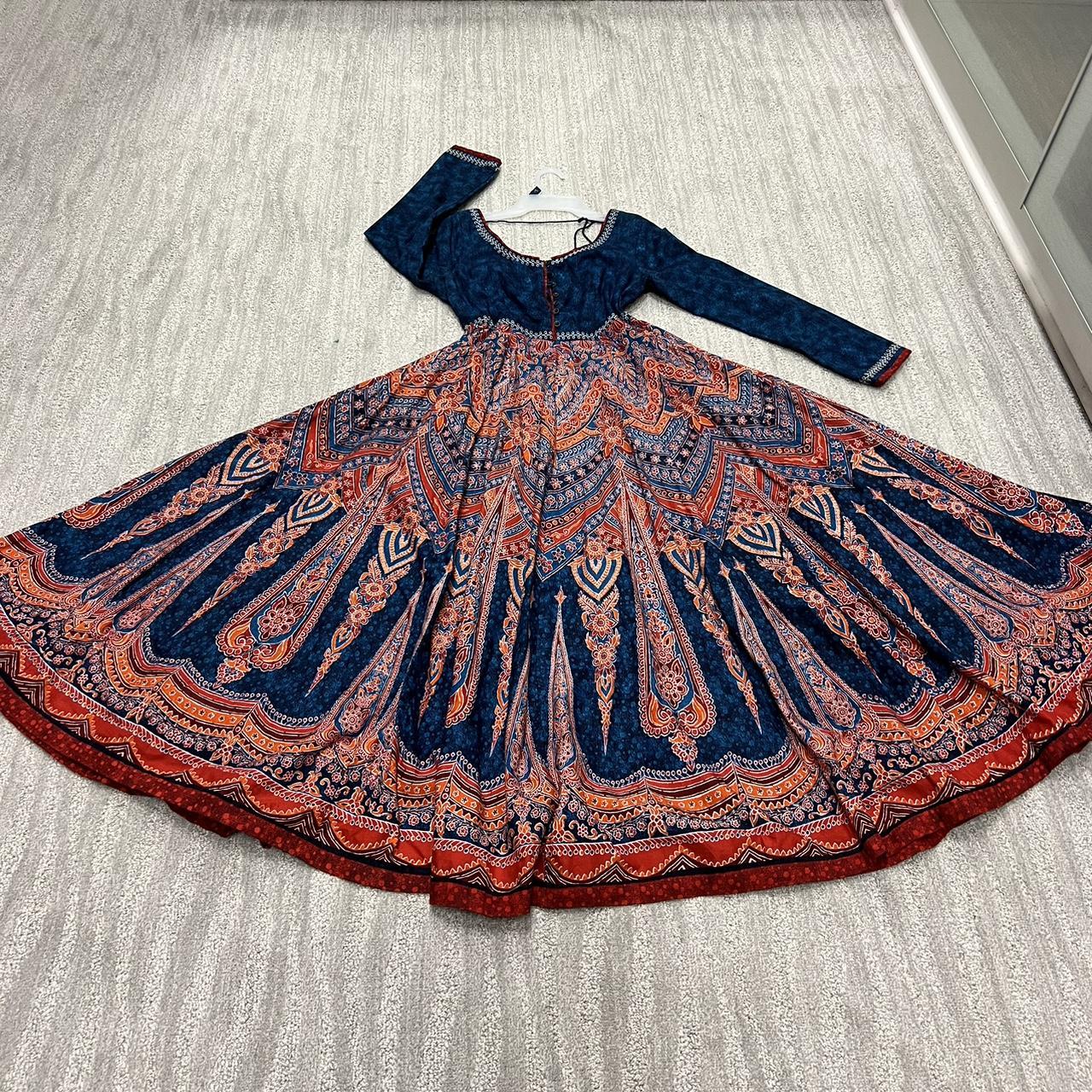 biba Anarkali modern full flare indian dress top... - Depop